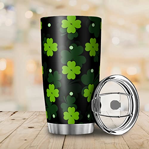 Wmeyiseyiy Taza térmica de acero inoxidable con diseño de San Patricio, 600 ml, con tapa, multicolor - Imagen 5