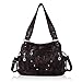 Angel Barcelo Roomy Fashion Hobo Womens Handbags Ladies Purses Satchel Shoulder Bags Tote Washed Leather Bag Coffee