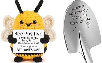 LEJIAJINW Birthday Gifts for Women Sister Best Friend Inspirational Cheer Up Gift Ideas for Her Gradution 2025 Bestie Valentines Girlfriend Boyfriend Christmas Thanksgiving, Small Fun Mini Bee, Spoon