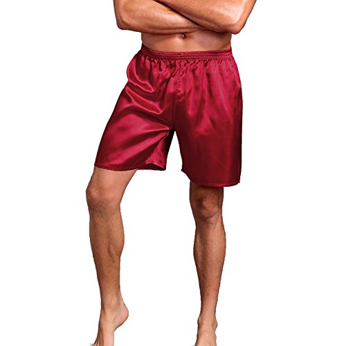 Mens Satin Boxers Shorts Sleepwear Satin Pajama Bottom Underwear Silk Sleep Shorts #TOP3