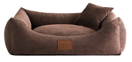 Leo4dog. Sofa Sun. 6 Größen, 4 Farben. Hundebett, Hundekissen, Hundesofa,Hundekorb. (80x60, Braun)