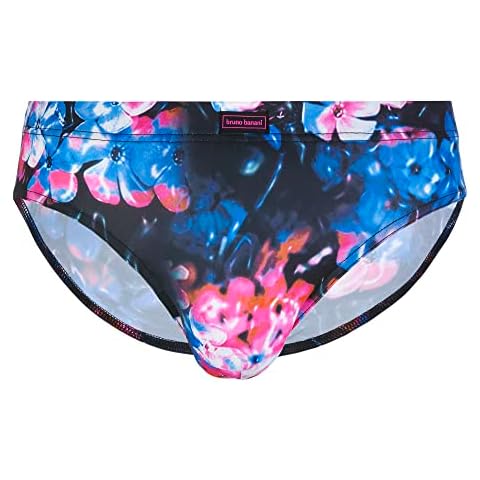 Bruno Banani Men's Sportslip Primrose Briefs, Schwarz/Violett/Pink Print, XL Cover