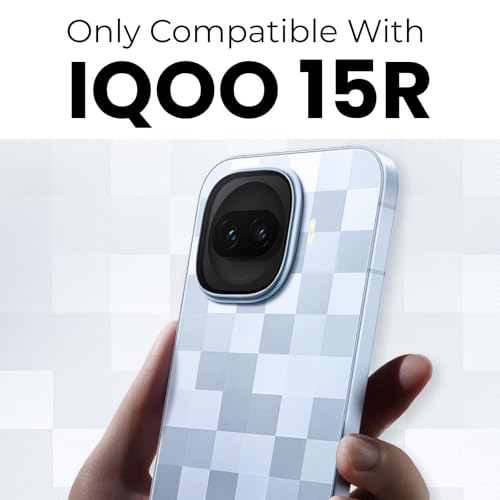 Image of RIGGEAR Shockproof Sleek Hybrid Armor Back Cover Case for iQOO 15R 5G (Smoke Black Matte PC + Black TPU Bumper)