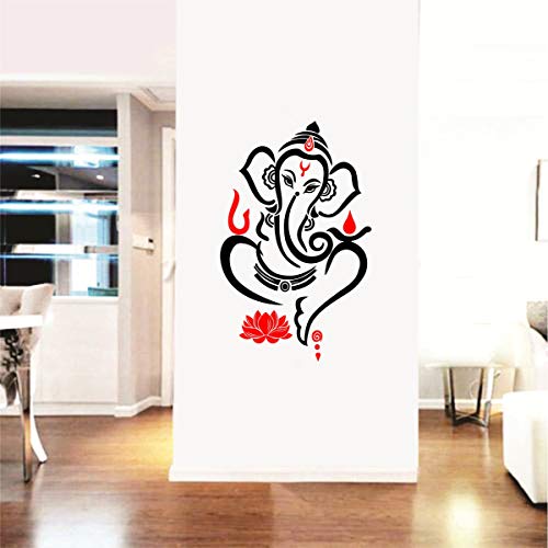 Image of Decal O Decal ' Lord Ganesha with Lotus ' Wall Stickers