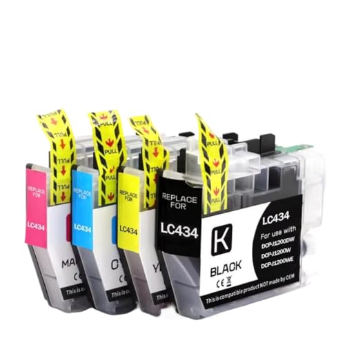 Cartouche LC434 d'encre compatible DCP-J1200W pour imprimer sans bloquer