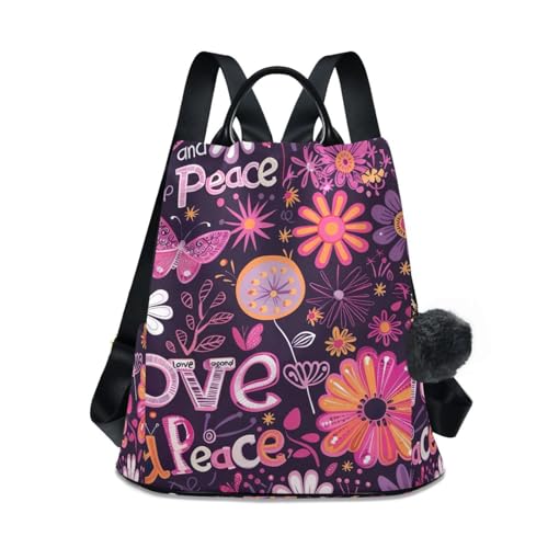 Mochila vintage morada para mujer antirrobo y de lona impermeable