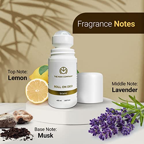 The Man Company Roll On Deo For Men - Blanc | Premium Fragrance With 24-Hour Freshness | Prevent Body Odour, Brightens & Exfoliates Under Arm |... - Image 4