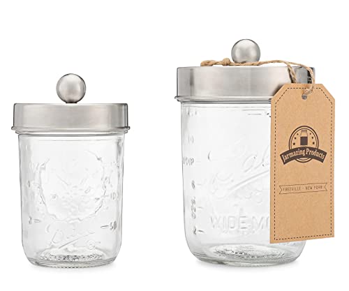 Jarmazing Products Apothecary Lid Storage Set with Ball Mason Jar...
