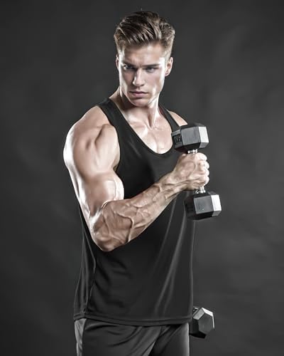 DRSKIN Men's 4, 3 or 1 Pack Tank Tops Sleeveless Shirts Y-Back Muscle Mesh Gym Training Athletic Workout Dry Fit