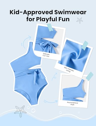 Image of PATPAT Family Matching Swimsuits: Mommy and Me One Shoulder Colorblock Bathing Suits One Piece Swimwear Sets