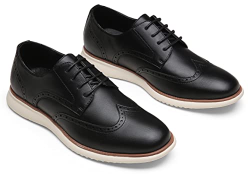 Image of Jousen Mens Dress Shoes Casual Oxfords for Wedding Party Office Church Business Formal Rubber Bottom Lightweight Sneaker Oxford Shoes for Men