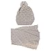 Pixnor Womens Winter Knitted Scarf and Hat Set Thicken Skullcaps