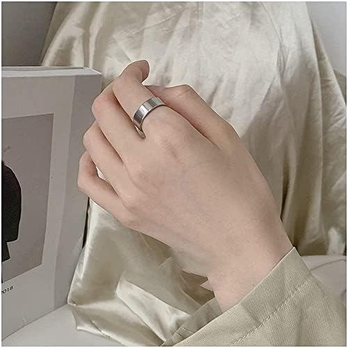 QAQHZW Men's Rings Stainless Steel Rings for Men Twisted Chain Rings Beer Opener Rings Rotatable Vintage Mens Black Wedding Band Ring Size