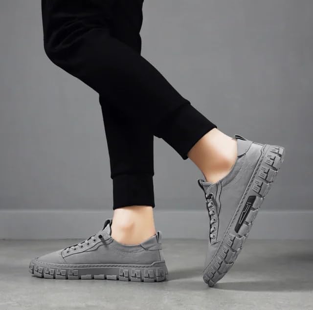 Image of Canvas Shoes Men's Breathable New Men's Shoes Fashionable and Versatile Casual Board Shoes Skates Shoes