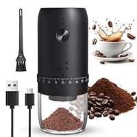 Tragbare Kaffeemühle mit 40 Mahleinstellungen, Elektrische Kaffeemühlen, USB Wiederaufladbare Kaffeemühle Elektrisch, Einstellbarer Grobheit Espresso Kaffee Mühle, für Kaffeebohnen, Getreide, Gewürze