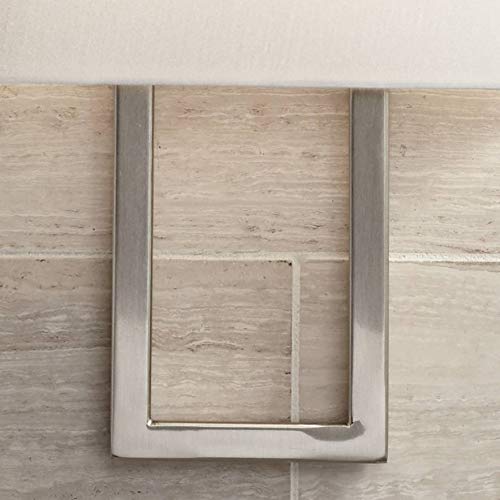 Possini Euro Design Modena Modern Wall Light Sconce Brushed Nickel Hardwired 9 1/2" Wide Fixture Shimmery Silvery Open Rectangular Shade Bedroom Bathroom Bedside Living Room Home Hallway Dining #TOP7