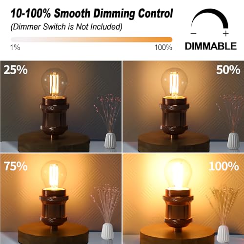 BRIMAX E14 Led Light Bulb Warm White, 4W Small Screw Light Bulb 40W Equivalent, E14 Golf Ball Bulb Dimmable - Image 2