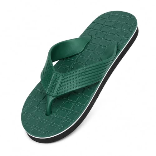Image of Men's Hawai Flip Flops with Textured Footbed and Dark Outsole