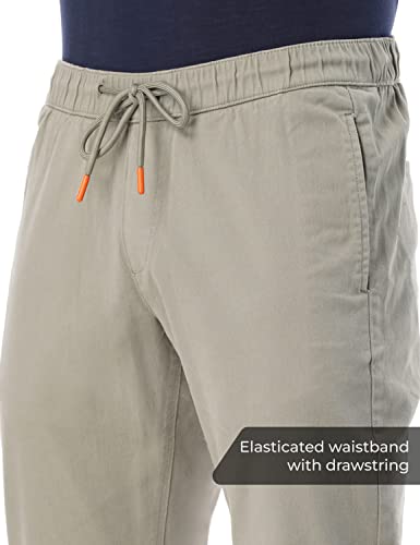 Image of FYLTR Men's Taper Fit Stretch Cotton Joggers with Elasticated Waistband & Drawstrings