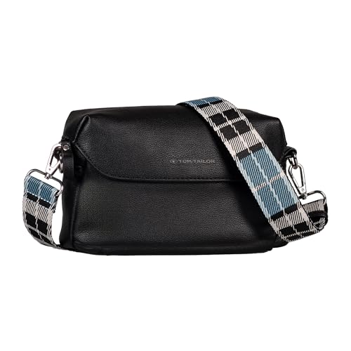 TOM TAILOR Chrissi Damen Umhängetasche Handtasche Mittelgroß Schwarz