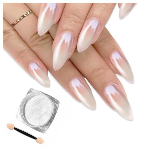White Pearl Chrome Nail Powder, Pearlescent White Nail Art Jewelry Glitter Powder Symphony Mermaid Pearl Neon Nail Powder, The Powder Is Fine and Shiny, Healthy & Long-lasting for Nail Art Decorations