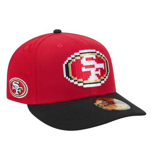 New Era Men's Scarlet/Black San Francisco 49ers Pixel Curved 59FIFTY Fitted Hat