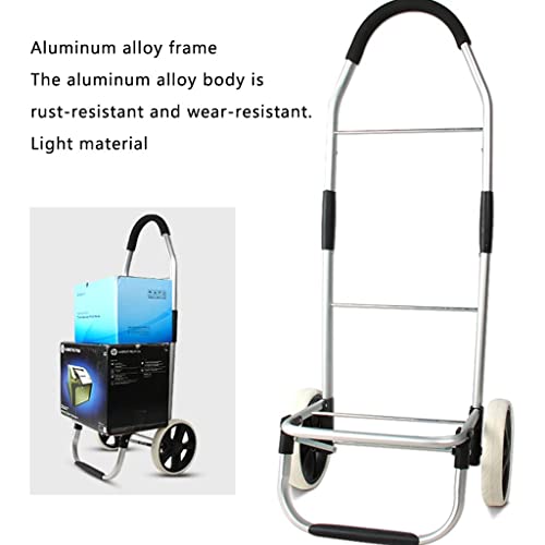 WLKINF Einkaufstrolley, faltbar, tragbar, Einkaufstrolley, mit gepolstertem Griff, herausnehmbare Leinentasche… – Bild 5