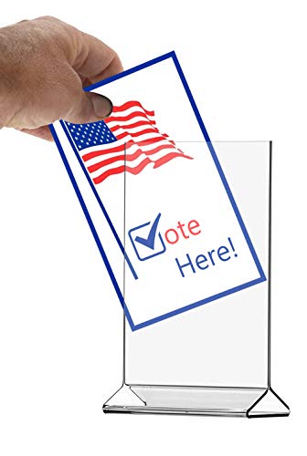 4" X 6" Acrylic Sign Holder/Clear Table Card Display/Plastic Upright Menu Ad Frame #TOP6