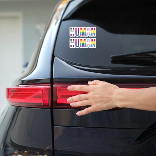 Image of LGBTQ Rainbow Bee You Human Pride Stickers Pack 9Pcs Equality Vinyl Decals for Laptop Water Bottle Car Scrapbook Lgbtqia Support Progress Empowerment Celebration