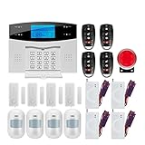 Manhj Haussicherheitssystem Sicherheitsalarmsystem for Zuhause GSM WiFi Tuya Smart Life App Control -Einbrecher Alarmset mit Türsensor Türalarmanlage mit WLAN