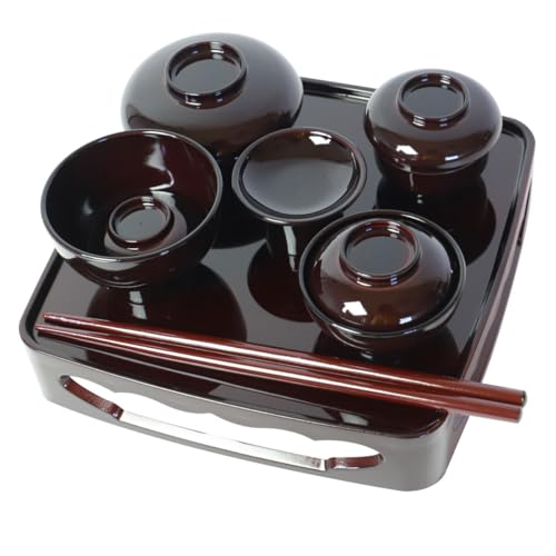 みよし漆器本舗 仏器膳セット 5.5寸 16.5cm 紀州塗り お供え膳 お盆膳 お料具膳セット お盆 仏前用総菜セット お膳