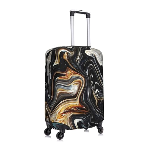 Abstract Marble Ink Texture Print Luggage Suitcase Cover Protector Luggage Washable Covers With Concealed Zipper3