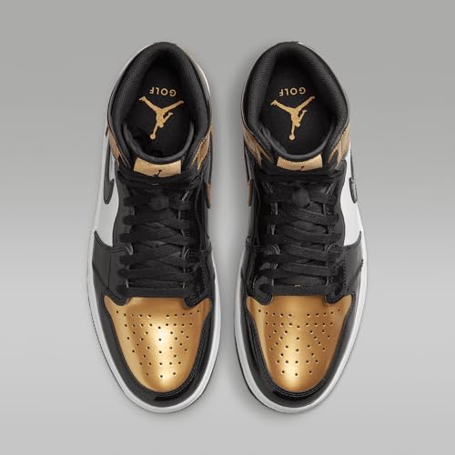 Air Jordan I High G Men's Golf Shoes (DQ0660-002, Black/White/Metallic Gold)4