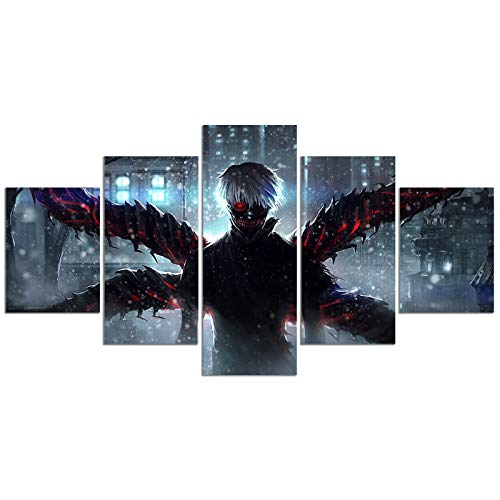 Japan Anime Tokyo Ghoul Poster Kaneki Ken Print on Canvas Wall Picture for Living Room Decor Wall Art(Unframed, Tokyo Ghoul)