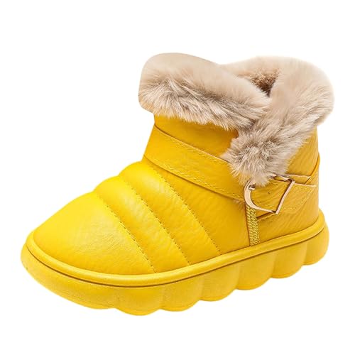 IWIHMIV Toddler Boys Warm Winter Ankle Boots Thick Soled Casual Boots Winter Warm Cotton Booties For Girls
