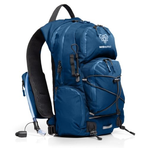 Image of Water Buffalo Hydration Backpack - Sherpa 22L Hiking Backpack with Water Bladder - Water Backpack for Hiking with Waterproof Zippers, Phone & Pole Holders