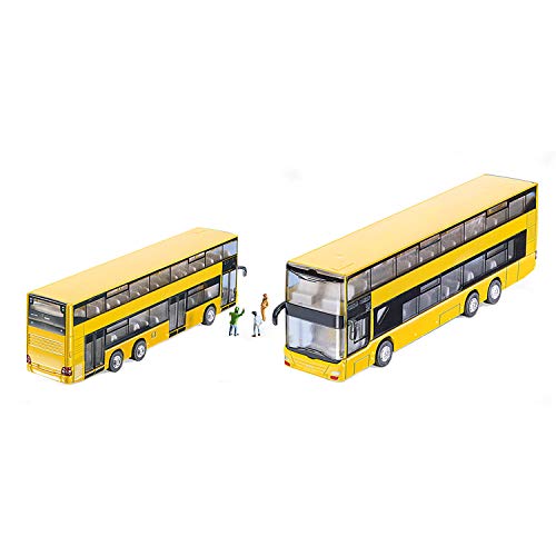 siku 1884, MAN Doppelstock Linienbus, 1:87, Metall/Kunststoff, Gelb, Bereifung aus Gummi – Bild 3