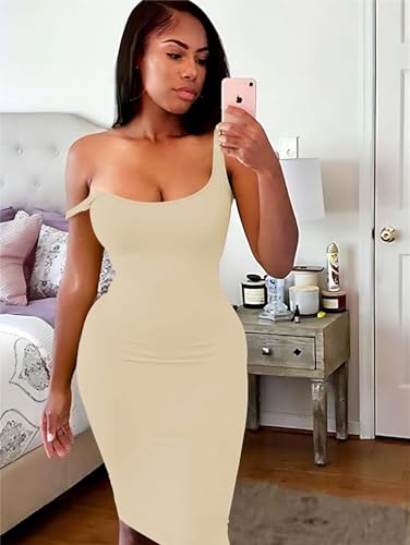 Image of Mrskoala Women Midi Tank Dresses Sexy Club Casual Dress Summer