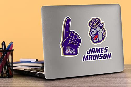 Image of James Madison University 8ct Vinyl Large Deluxe Stickers Variety Pack - Laptop, Water Bottle, Scrapbooking, Tablet, Skateboard, Indoor /Outdoor - Set of 8
