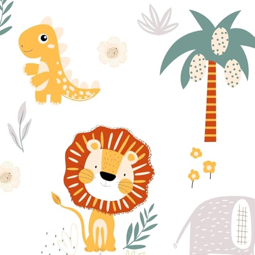 Image of Filymore Cute Lion 3-Piece Kids Bedding Set - Single Bed Comforter, Matching Bedsheet & Pillow Cover - Soft Peach abd White Design for Children's Room(90X60) inch