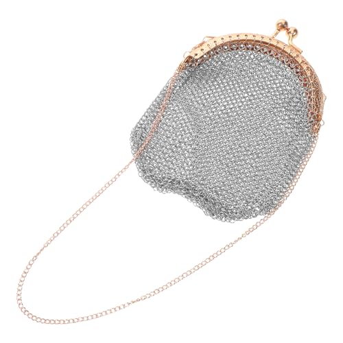 Paquet à main victorien compact en maille dorée rétro
