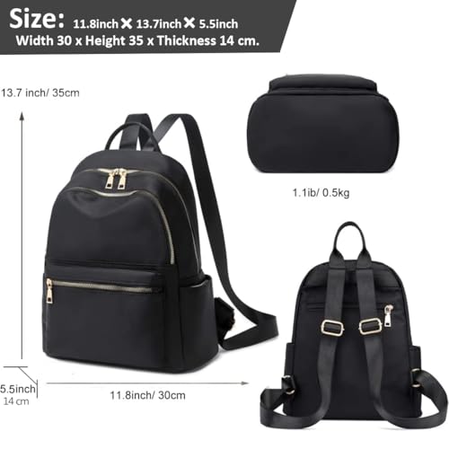 Backpack for Women,Travel Backpack,Lightweight Hangbags Shoulder Bag for Women and Lady Black, M