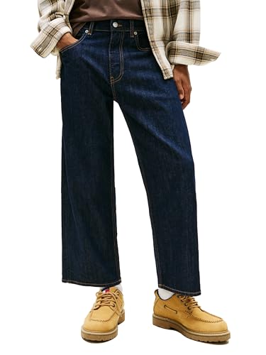 Tommy Jeans Men's Relaxed Straight Jeans, Denim Dark 36x30