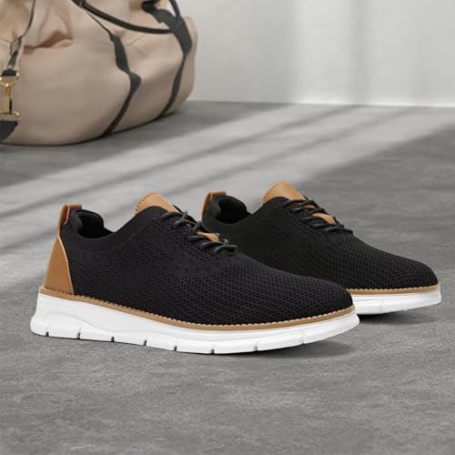 Image of Men's Mesh Sneakers Oxfords Lace-Up Lightweight Casual Walking Shoes Driving Shoes