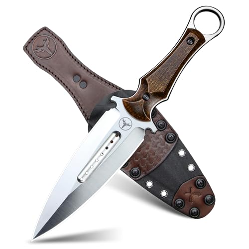 LENGREN KUNAI Tactical Fixed Blade Knife, 5.4