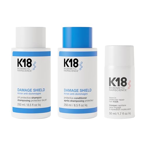 K18 Damage Control Trio, Damage Shield Shampoo + Conditioner + 4-...