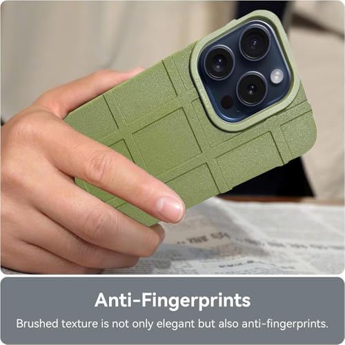 Image of amazon basics Shockproof Back Case Cover for Apple iPhone 15 Pro | 360 Degree Protection | Slim Protective Case | Anti-Scratch Tough TPU Case for Apple iPhone 15 Pro (Green)