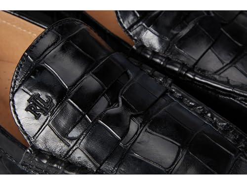 Image of Lauren Ralph Lauren Wynnie Crocodile-Embossed Leather Loafer
