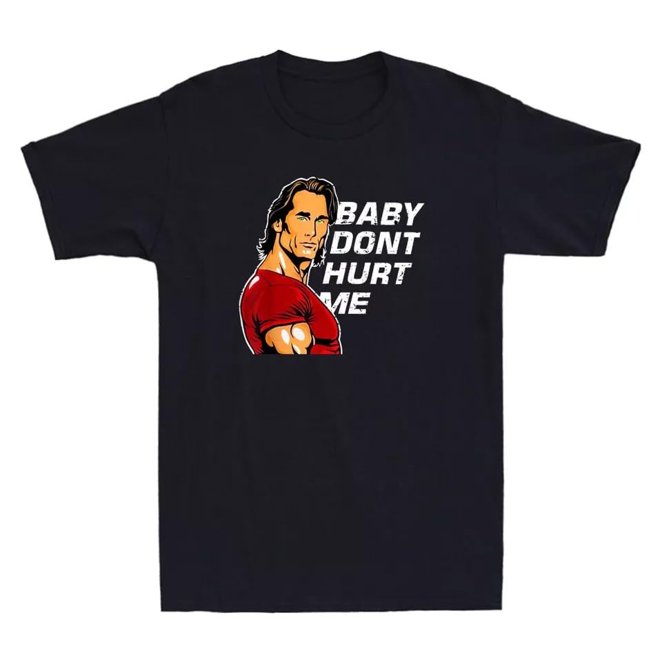 Baby Don't Hurt Me Funny Quote Retro Men's Short Sleeve T-Shirt Cotton Tee2