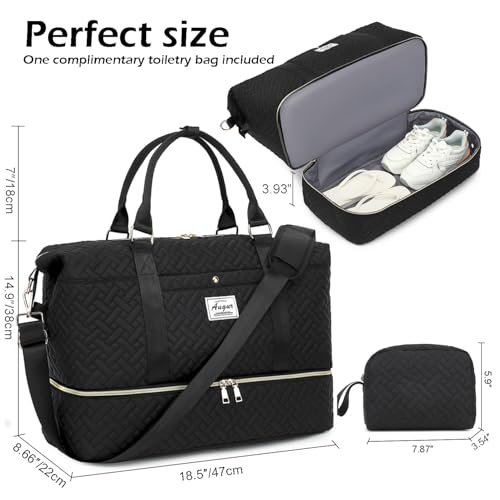 Travel Duffel bag for Women,Weekender Bags,Overnight Bags,Travel Essentials Carry on Bag with Shoe Compartment,Gym Bag with Wet Pocket,Personal Item travel bag,Hospital Bag for Women Labor Delivery2